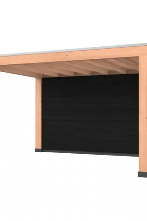 Voordeelprijs Douglas overkapping, 400 x 300, met zwarte achterwand, Westwood Modern